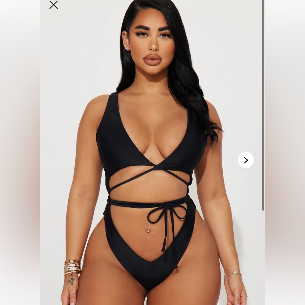 Black Strappy Swimsuit